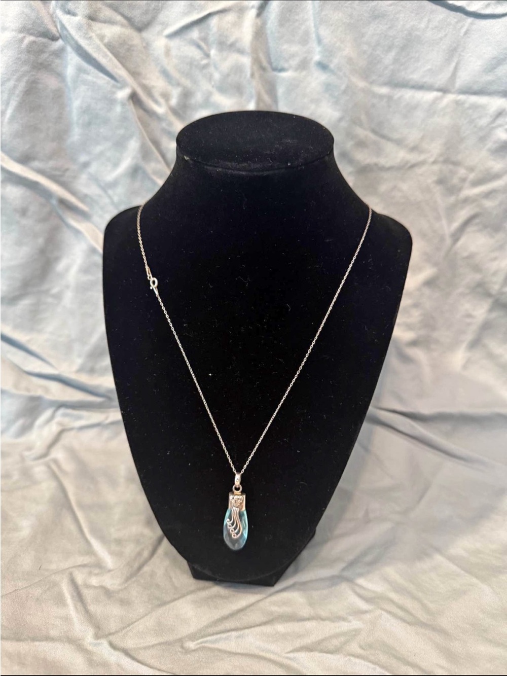 Vintage costume jewelry 925 sterling silver necklace